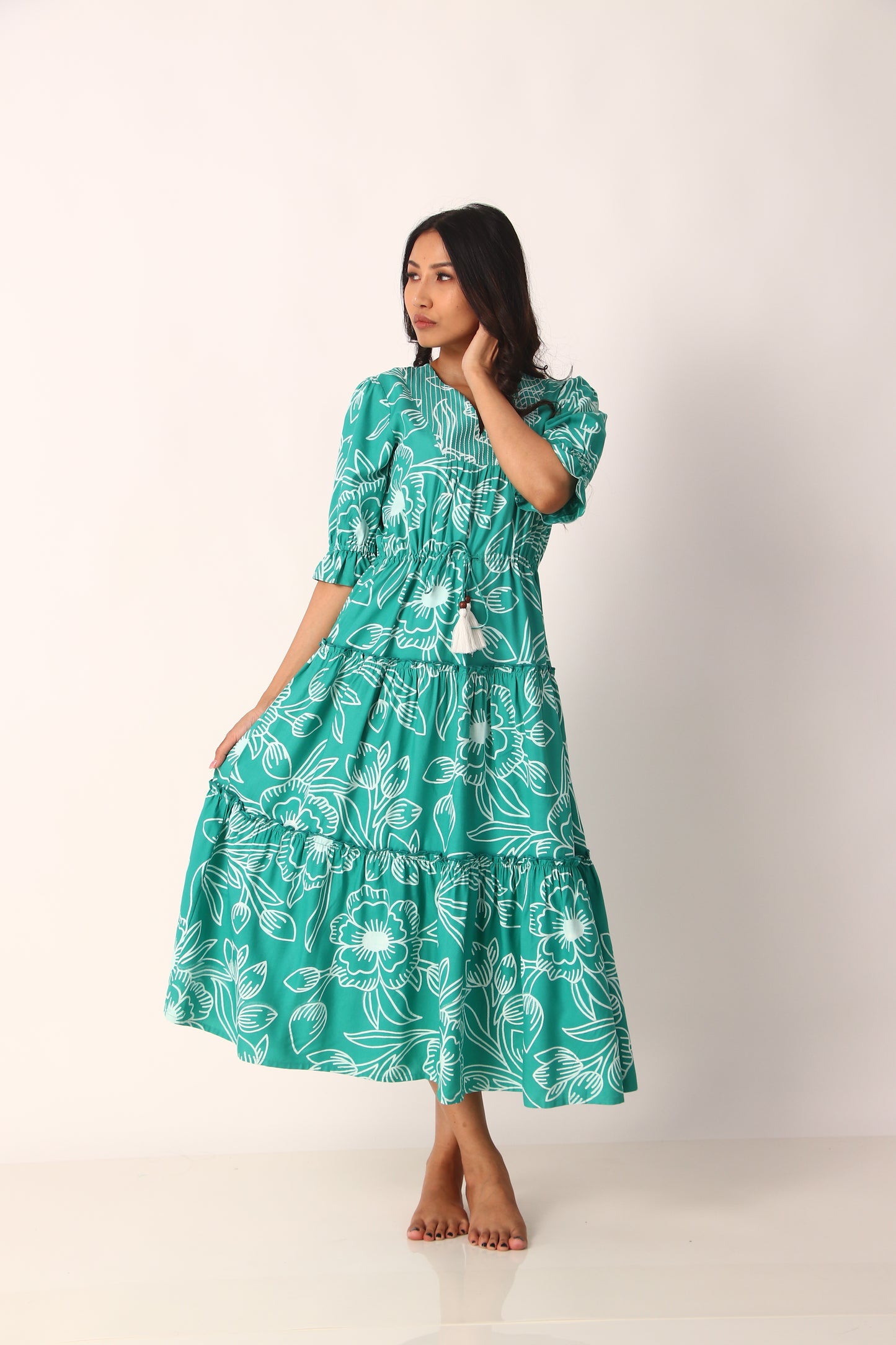 Amala Dress - Deep Sea Green