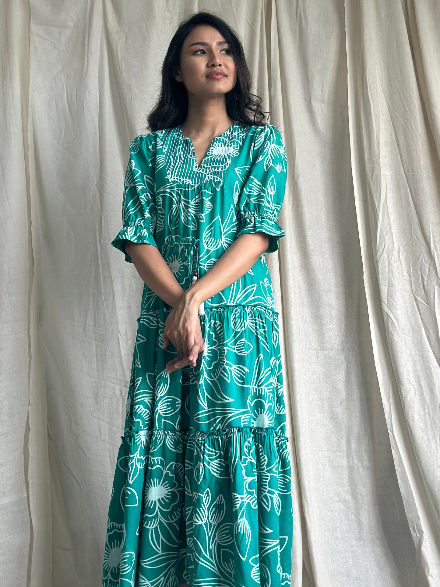 Amala Dress - Deep Sea Green