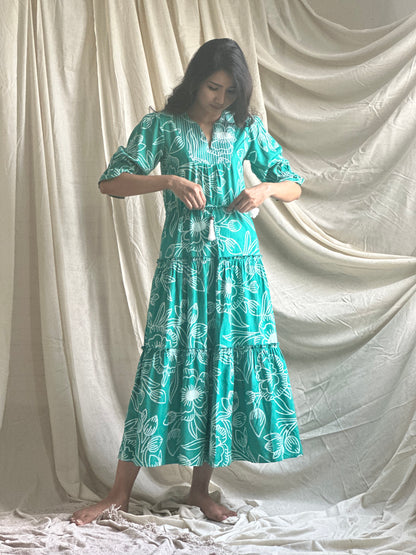 Amala Dress - Deep Sea Green