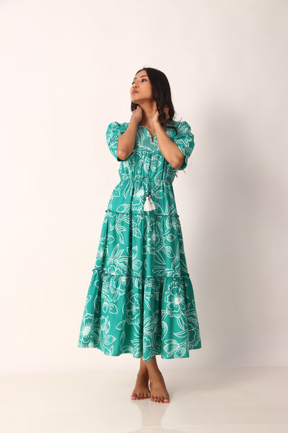 Amala Dress - Deep Sea Green