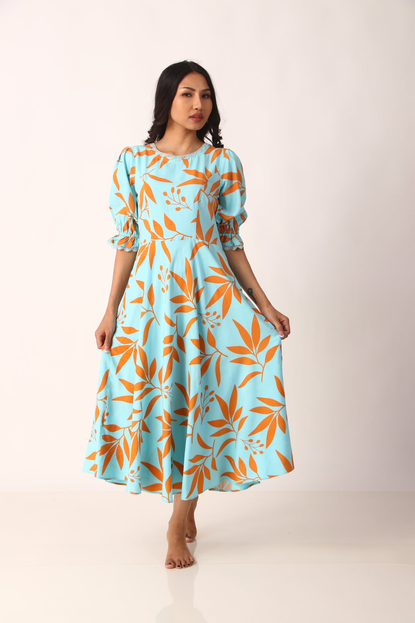 Petal Dress - Neptune Blue