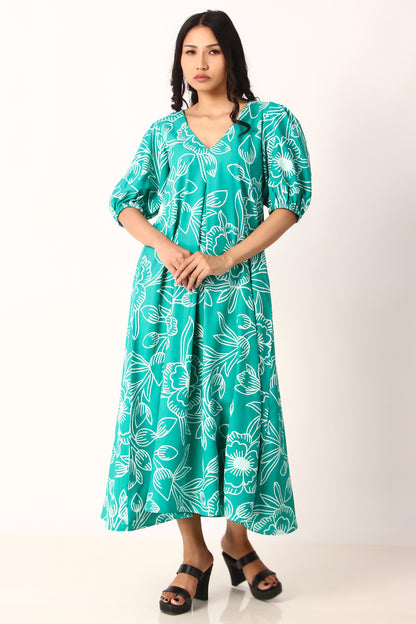 Savana Dress - Deep Sea Green