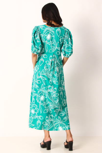 Savana Dress - Deep Sea Green