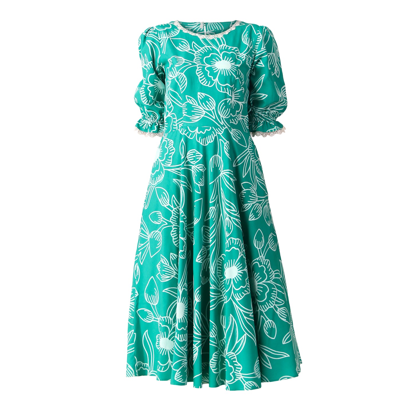 Petal Dress - Deep Sea Green