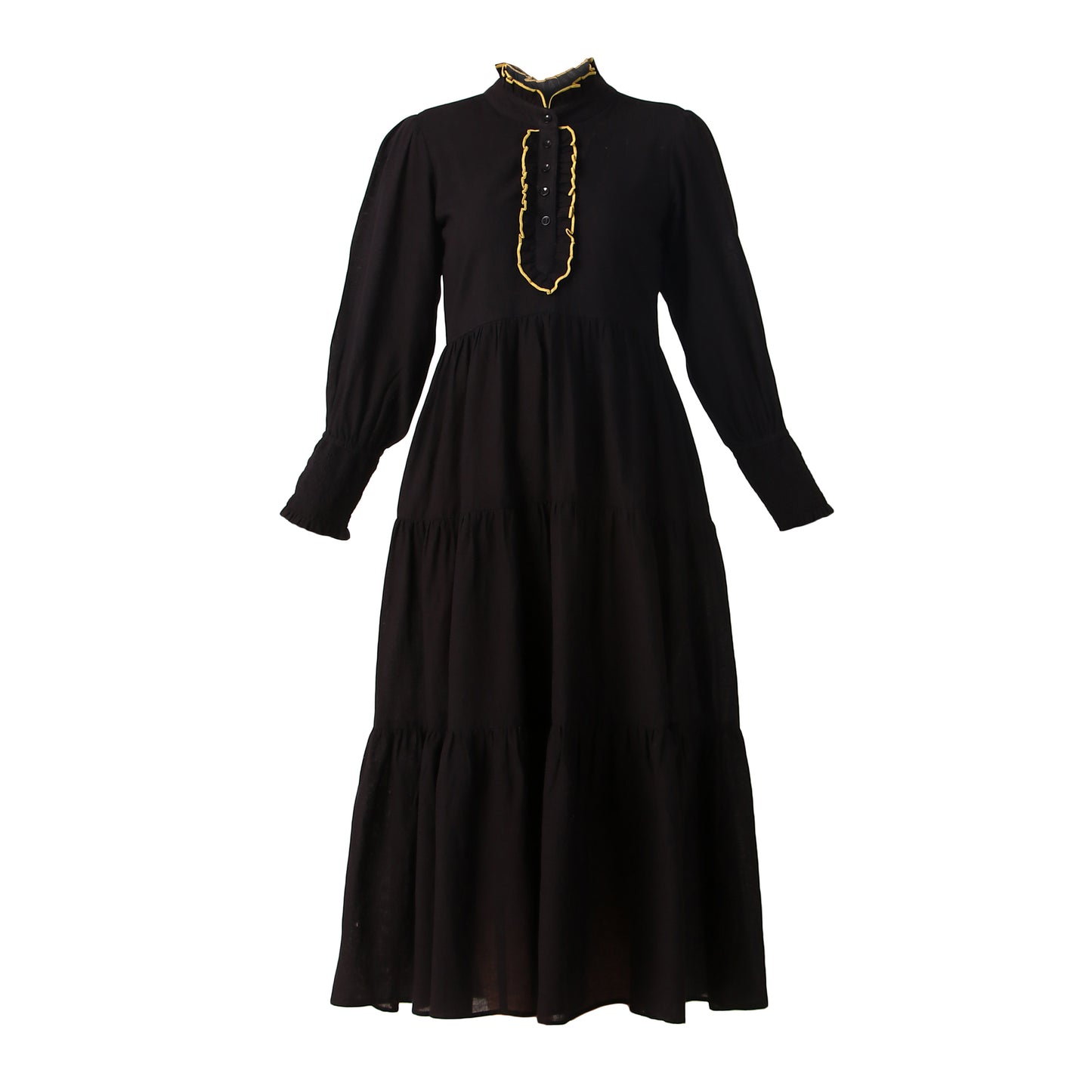 Poet Dress - Midnight Black