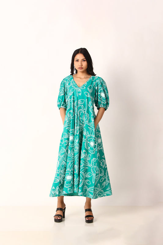 Savana Dress - Deep Sea Green