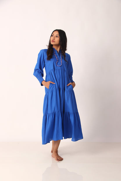 Poet Dress - Regal Blue