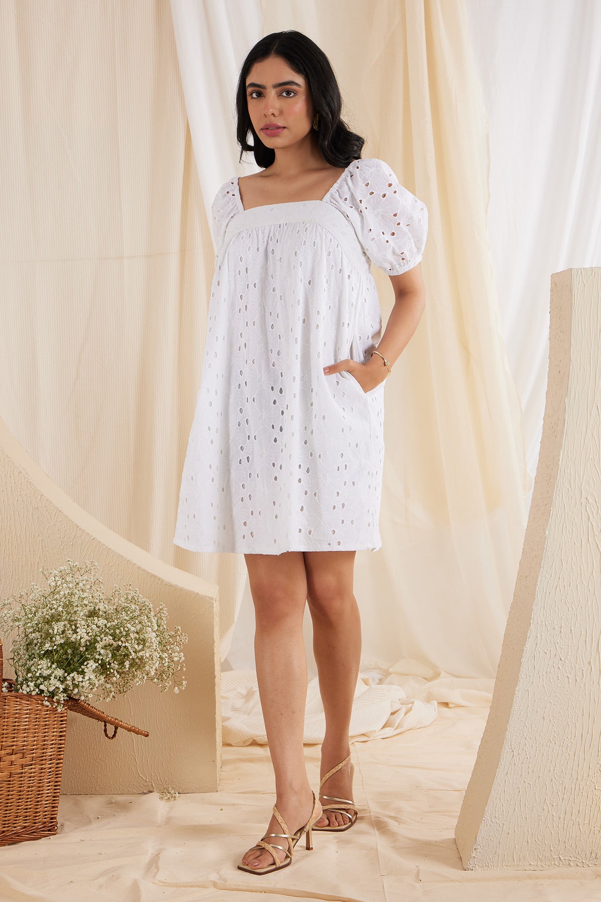 Aara Dress~ Moon Mist White